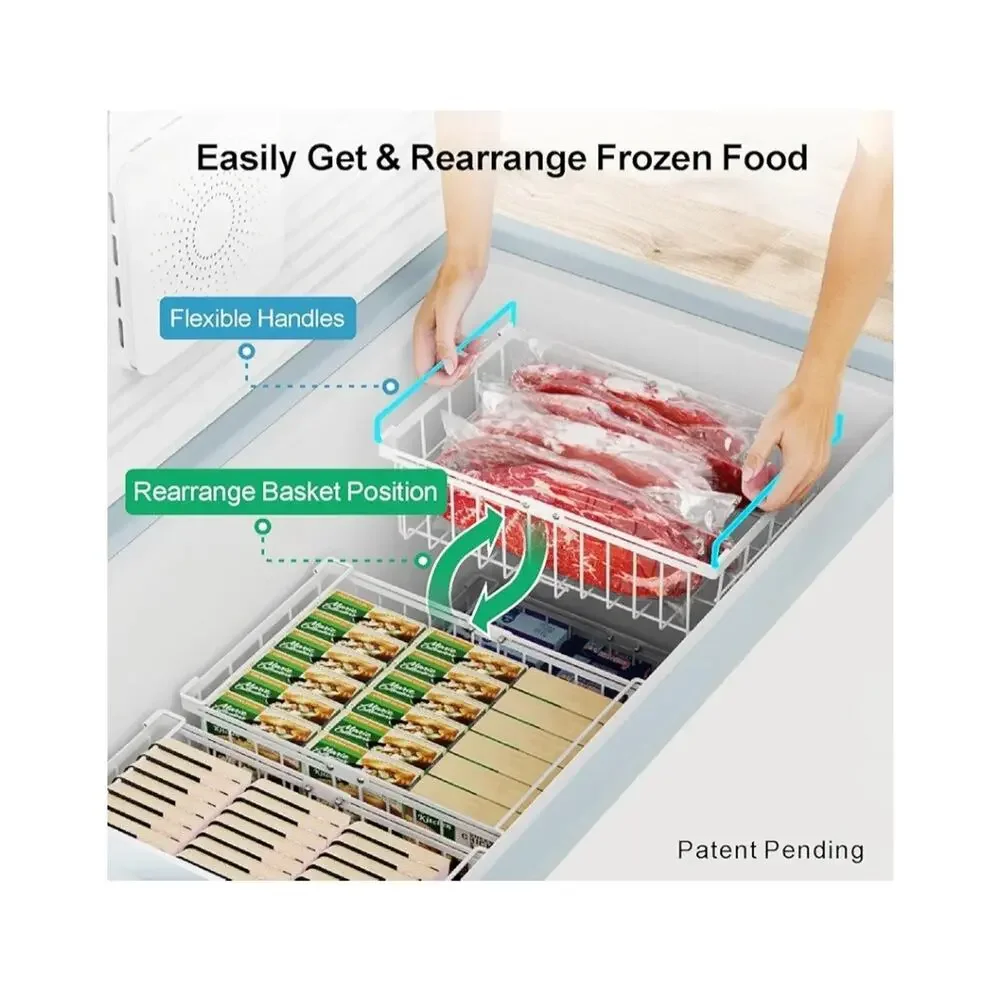 9715  Freezer Organizer Bins -Fit 10 to 20 Cu.FT Deep Freezer, 8 Pack Expandable